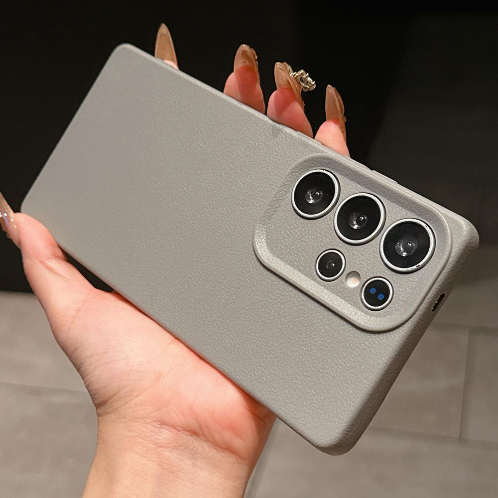 Samsung Galaxy A16 A07 S23 S24FE S25 Xiaomi Poco X7 M7 Redmi pro iPhone 17 16 15 Pro Max Infinix Realme Pouzdra na telefon Měkké šedé Vzor kůže TPU pouzdro