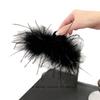 Luxury Coffee Feather Shark Claw Clip - Large Hairpin for Half Updos