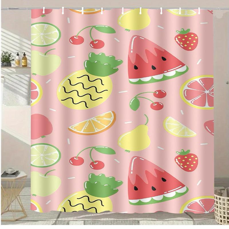 Colorful Macron Washable Dirt-Resistant Shower Curtain Shower Head Waterproof Polyester Bath Curtain For Home Decor Accessories