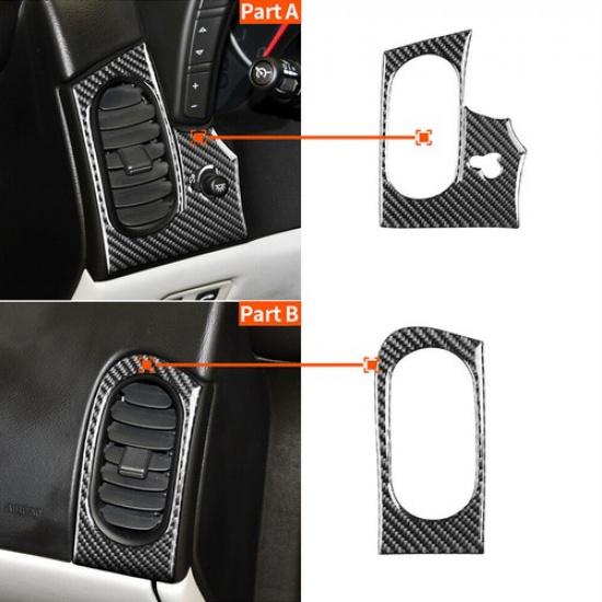 Carbon Fiber Interior Front Air Vent Cover Trim For Chevrolet Corvette C6 05-13