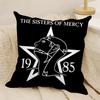 Gothic Rock The Sisters of Mercy Kissenbezug Naturleinen Beidseitiger Druck Sofa Heimdeko Kissenhülle