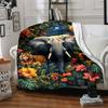 1pc Jungle Safari Print Blanket, Lightweight Flannel Throw For Sofa, Bed, Travel, Camping, Livingroom, Office, Couch, Chair, And Bed,