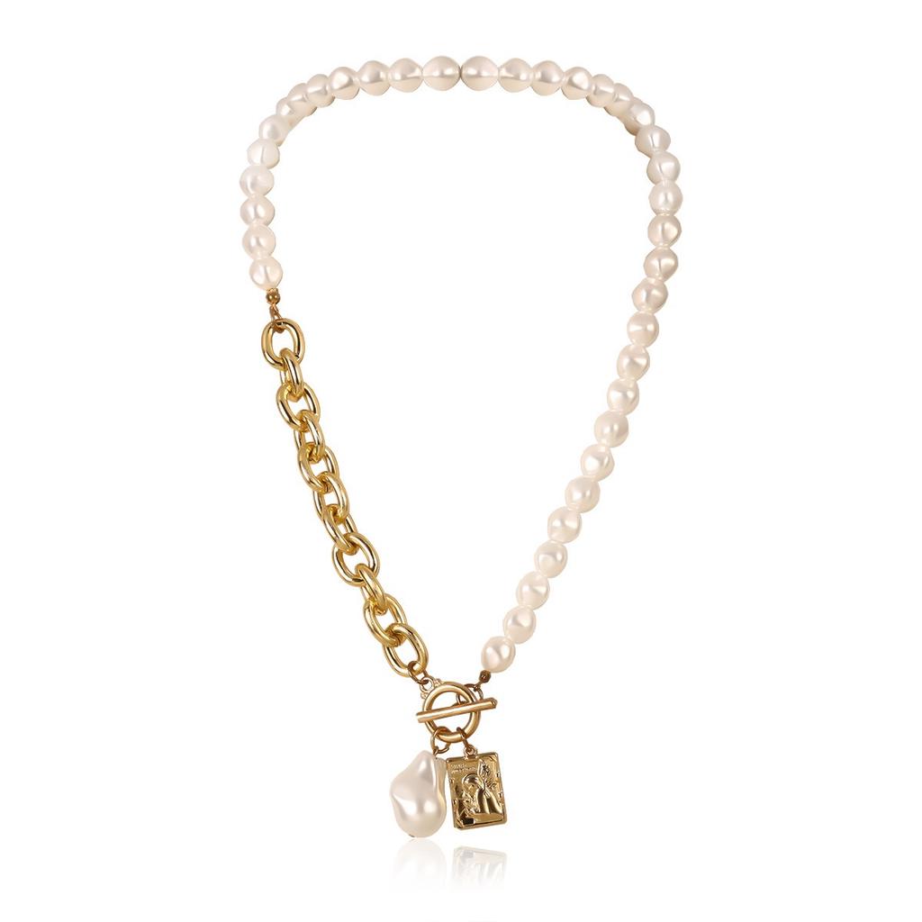 Collana Donna Multistrato Con Perle E Ciondolo A Croce, Lega Di Alta Qualità, Elegante, Regalo Per San Valentino E Compleanno