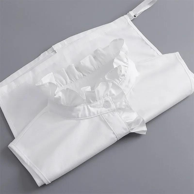 Girl's Chiffon White Stand Shirt Fake Collar Decoration Ladies Removable Half Shirt Detachable Collar Sweater Decorative