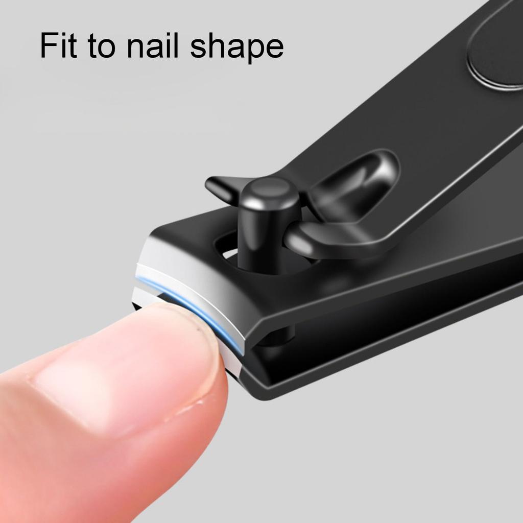 3Pcs Nail Clippers Simple Black Silver Non-Slip And Sharp Nail Clippers Labor-Saving Stainless Steel Nail Trimmer Manicure Tools