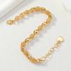 1 Middle Eastern Saudi Style Hollowed Out Love Chain Copper Women's Minimalist Bracelet
