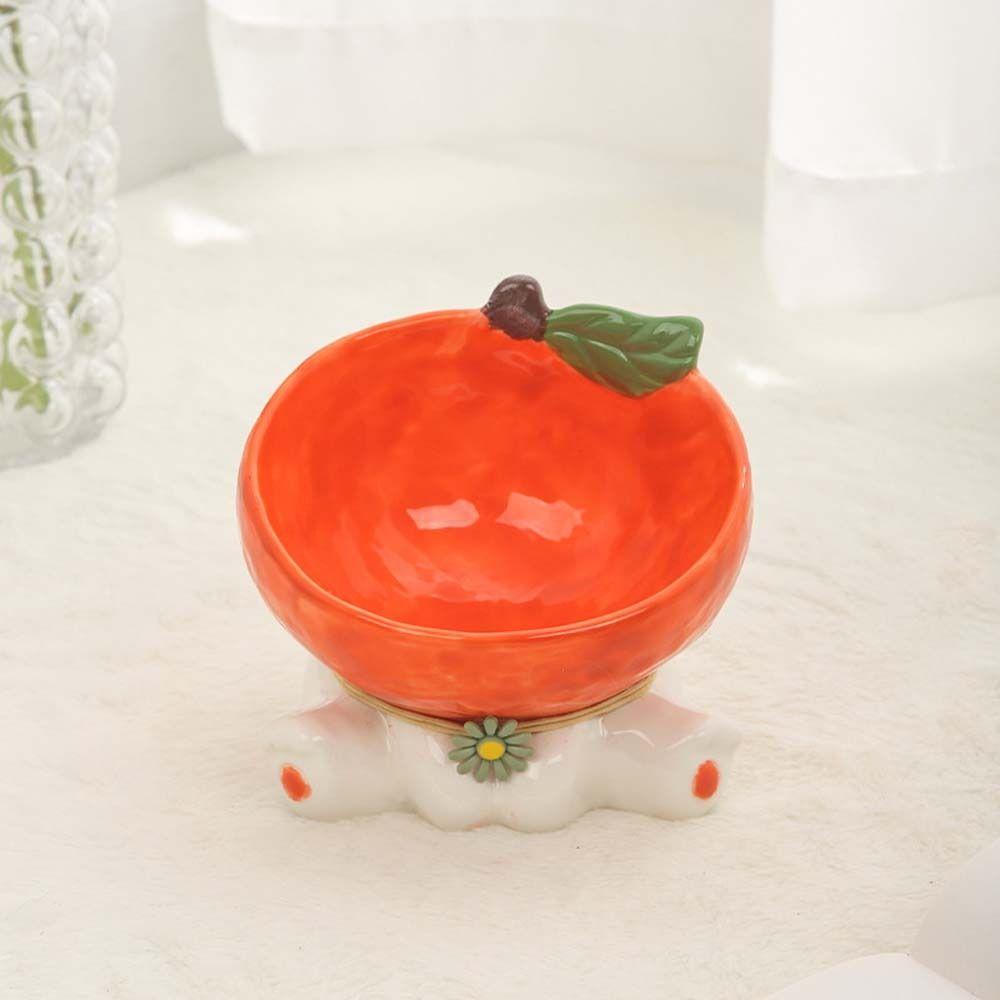 

Protection Cervical Vertebra Pet Feeder Bowl Water Feeder Container Pet Supplies Cat Food Bowl Orange