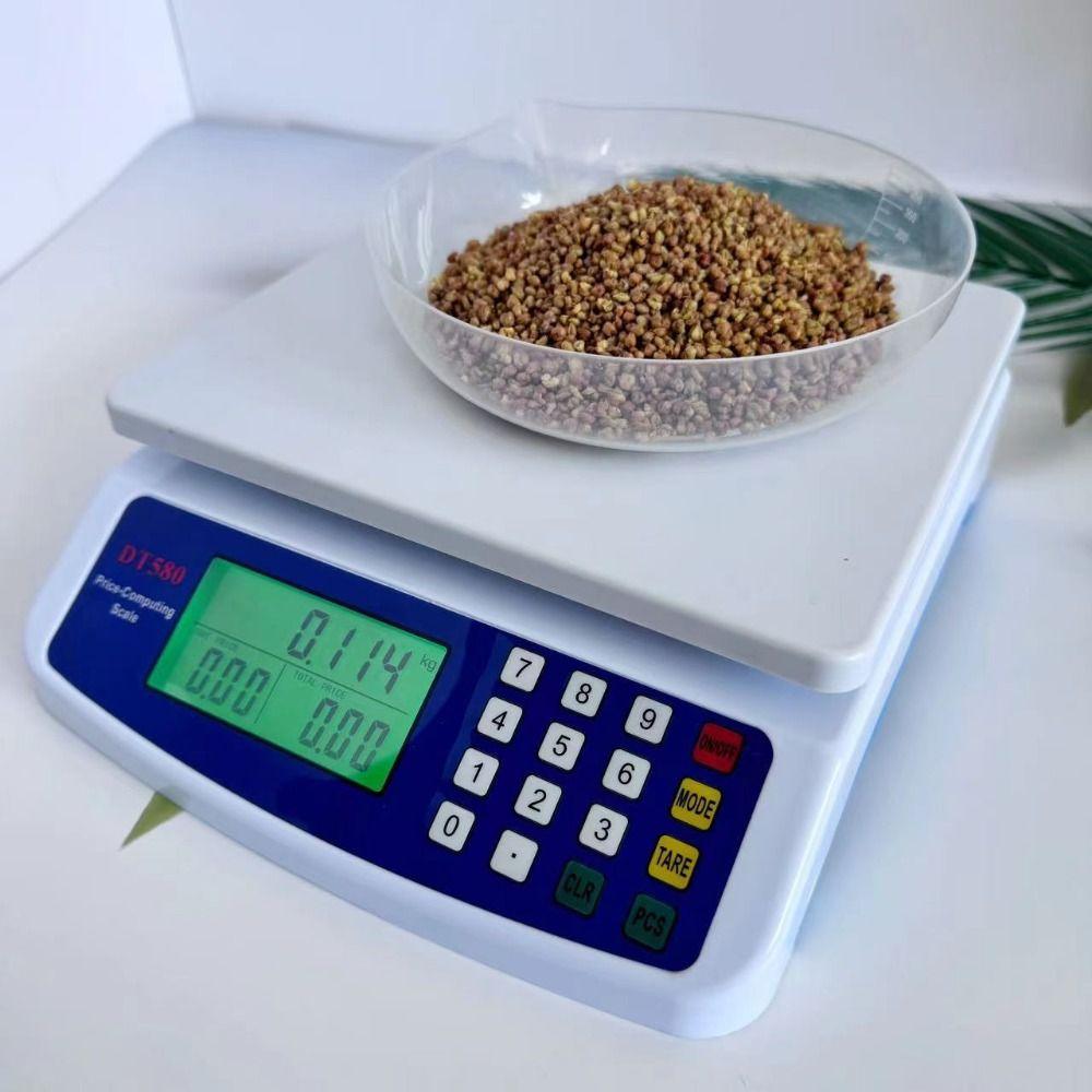 LCD Display Kitchen Digital Scale 30kg/1g Capacity Electronic Pricing Scale Coins Counting