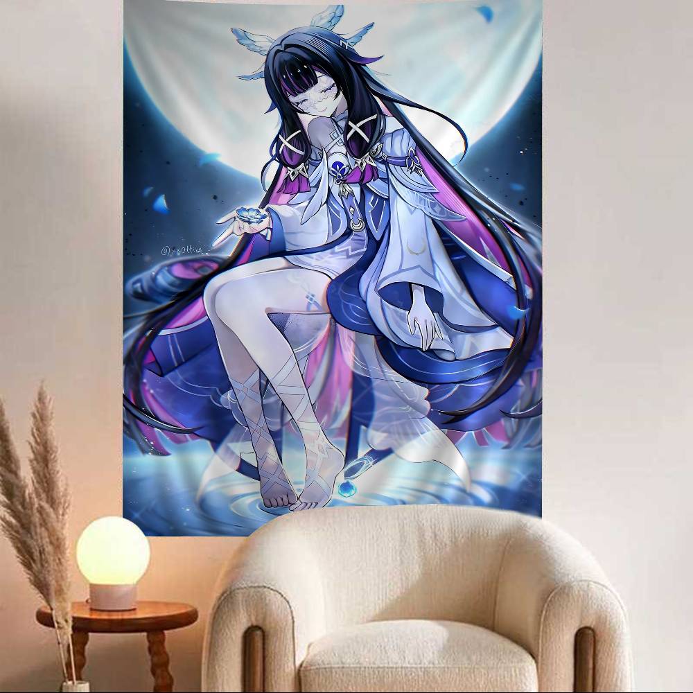 Genshin Impact Columbina Colorful Tapestry Wall Hanging Bohemian Wall Tapestries Mandala Wall Hanging Sheets