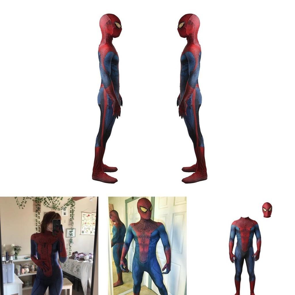 El Asombroso Traje de Spider-man Body de Spandex Azul y Rojo Para Niños y Adultos
