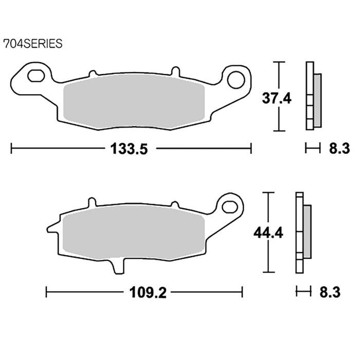 KITACO SBS Brake Pads 704HF Ceramic - Various Models