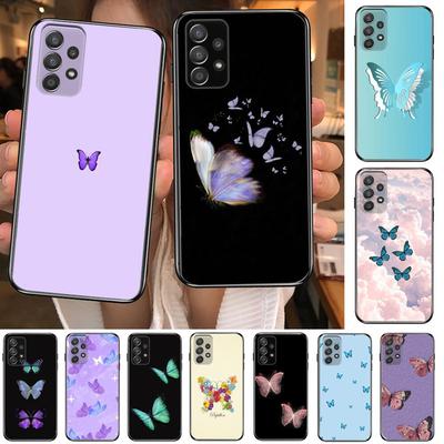 Schöne Schmetterling Muster Telefon Fall Hull Für Samsung Galaxy A70 A50 A51 A71 A52 A40 A30 A31 A90 A20E 5G a20s Schwarz Shell Kunst
