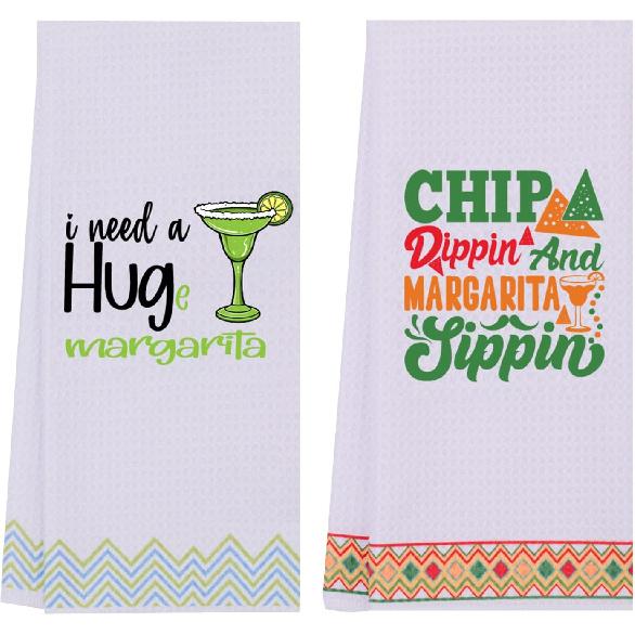 LXOMILL Funny Kitchen Towels for Men, Women, BBQ Grilling Cooking Dish Towels, Funny Birthday Gifts for Husband, Dad, Boyfriend, Friend, Hilarious 2 Pack-margarita