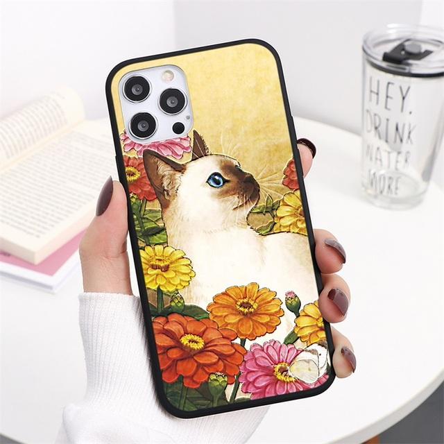 

Чехол для телефона с 3d рельефным котом и животным для Iphone 8 7 Se 2020 2022 14 13 12 11 Pro Xs Max Mini X Xr 6 6s Plus, противоударный чехол из ТПУ Funda Etui For iPhone 14