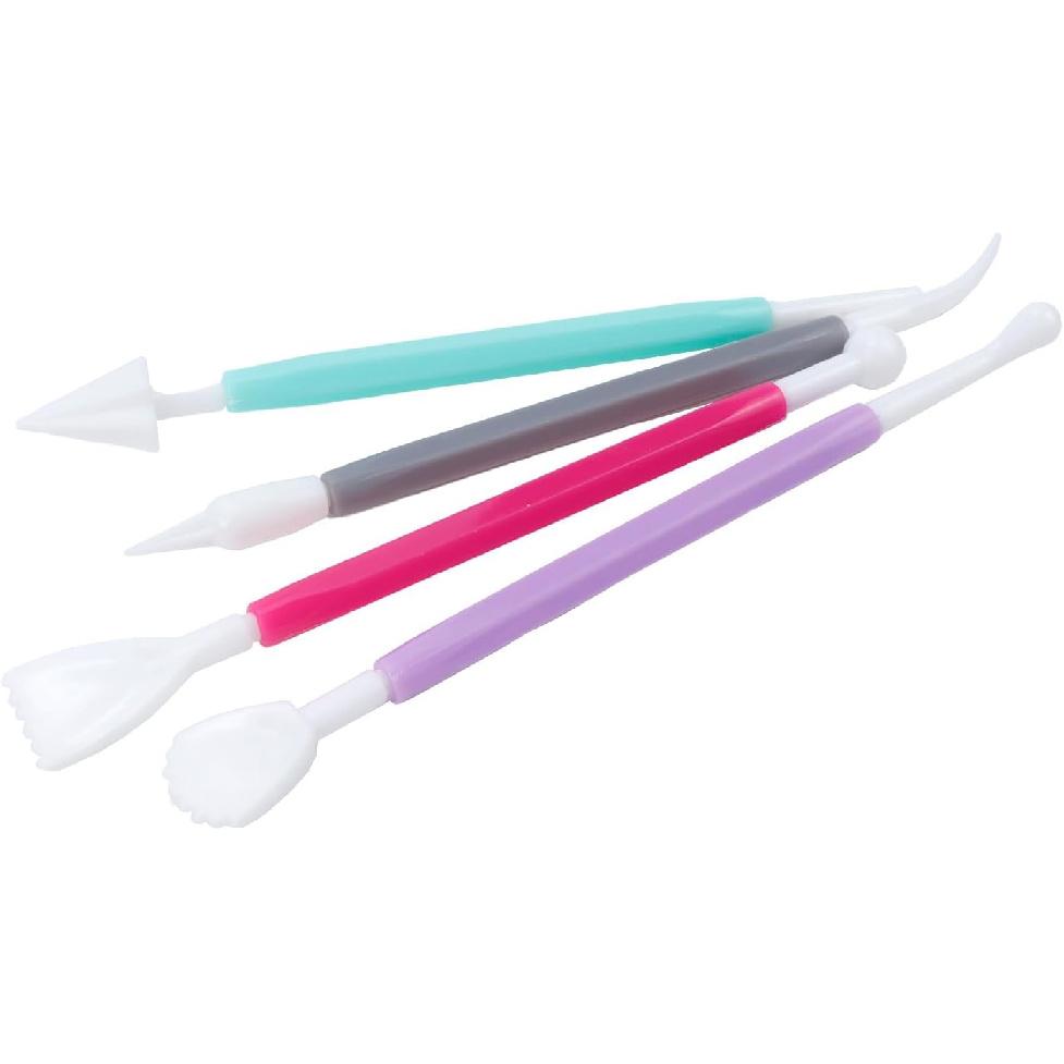 Antrader Cake Decorating Metal Ball Fondant Tool,Double Ended Sculpting Tools Set 8 PCS Clay Indentation Tools and 4 PCS Stainless Steel Dotting