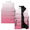 Ladies' Casual And Fashionable Sleeveless Vest Gradient Color Printing Cotton Jacket
