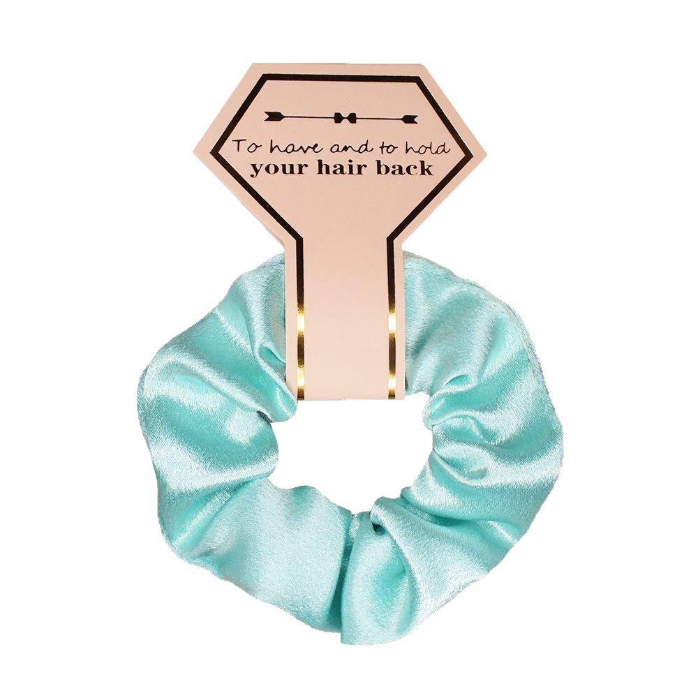 Large Solid Color Satin Fabric Scrunchies for Women's Ponytails