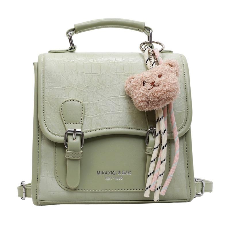 

Новая Модная Сумка Женский Рюкзак для Путешествий Большой Вместимости With pendant зелёный