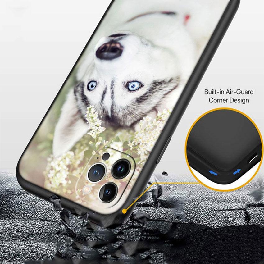 LO53 Husky Puppy Dog Soft Shell Phone Case for iPhone SE X XS XR 11 16E 17 Pro Max Air 8 7 6 6s Plus