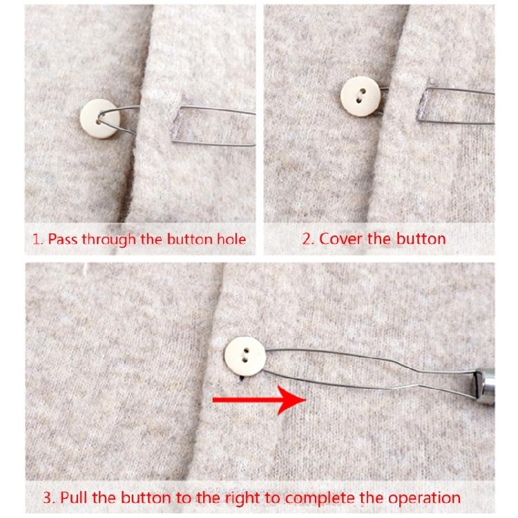 Clothes Shirts Zipper Pull One Hand Puller Helper Button Hook Assist Device Tool