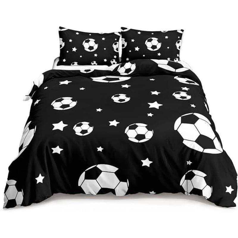 Cartoon Football Sheets, Quilt Sets, Bedding Sets, Three-Piece Digital Printing Student Dormitory Sets