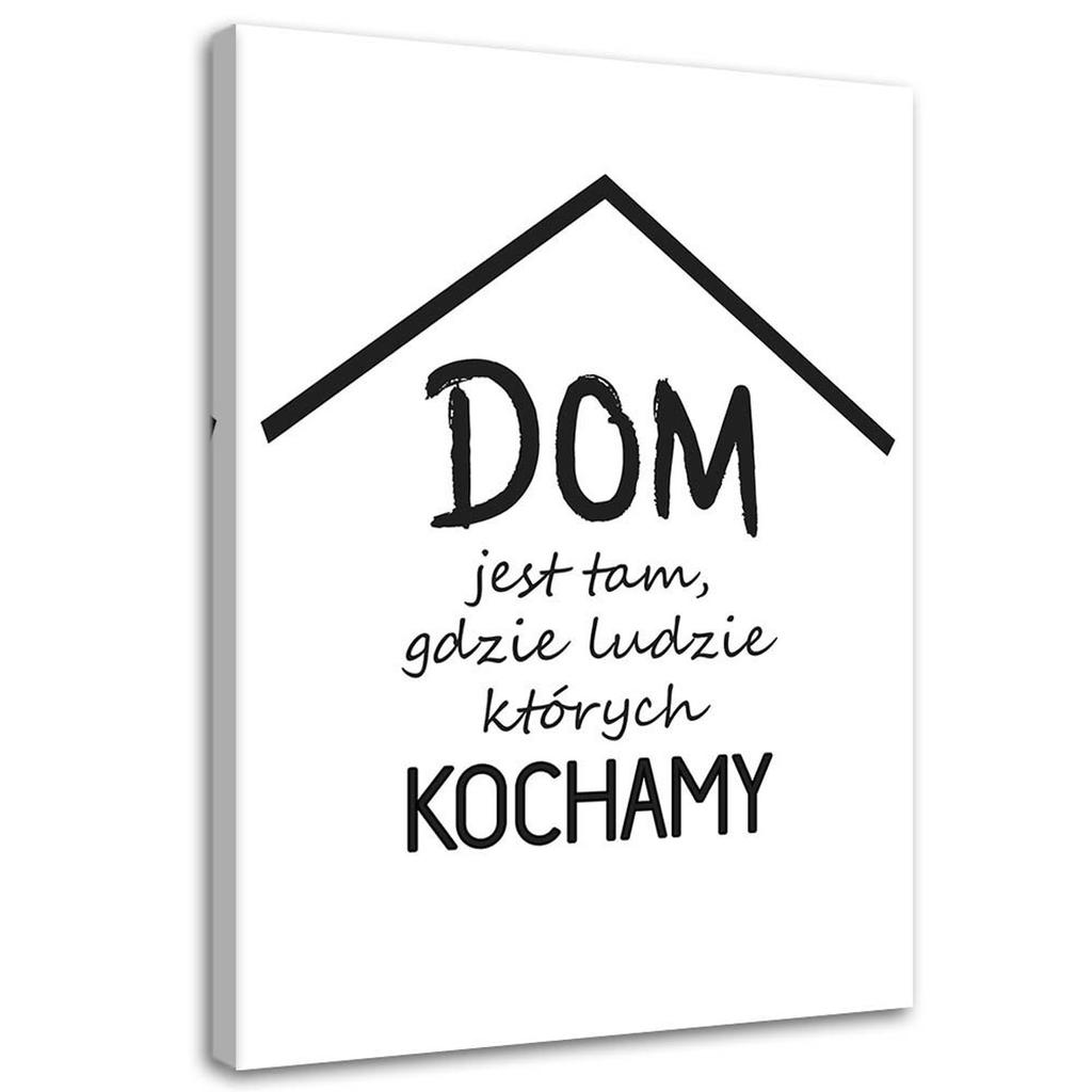 Canvas Print Quotation Inscription House Family