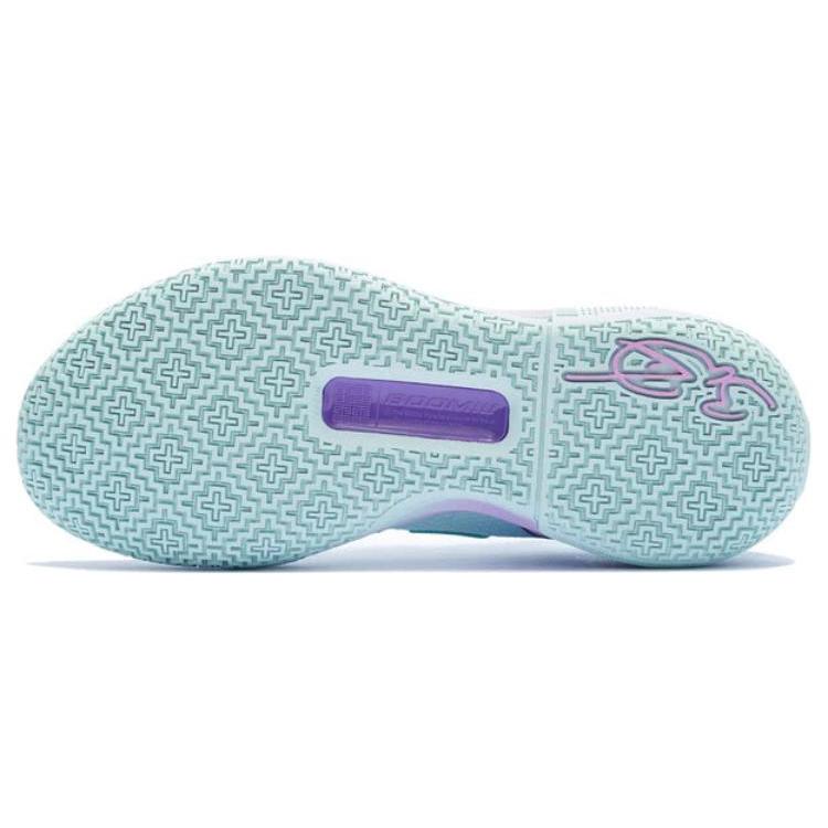 New LINING All City 10 V2 Basketball Shoes Men Low Top Water Wave Green/Purple ABAS059-4