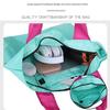 Japanese-Style Foldable Cloud Bag: Portable, Large-Capacity, Waterproof Shoulder & Handheld Grocery Bag with Zipper.