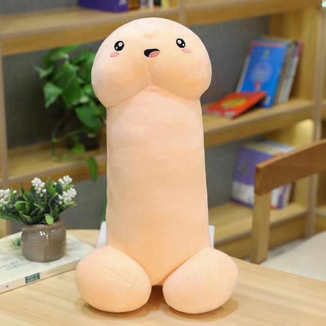 New 1pc Giant Long Pillow Lifelike Penis Plush Toy Stuffed Dick Trick Doll Real-life Penis Plush Pillow Sexy Toy Gift For Lovers
