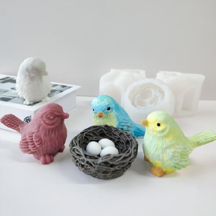 Drop Glue Aromatherapy Gypsum Little Bird Nest Ornaments Pendant Silicone Mold