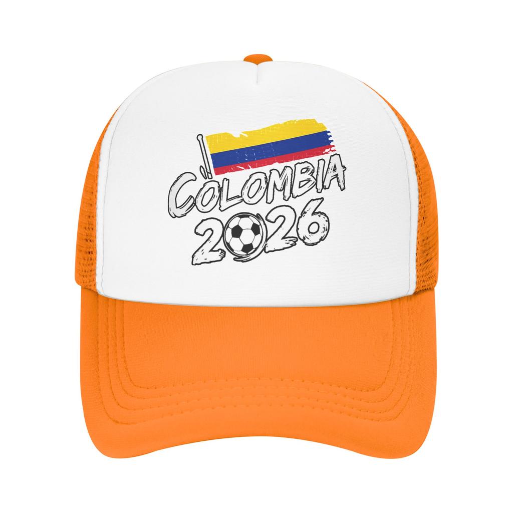 Colombia Soccer Game Fan Colombian Flag Sun Hats Casual Unisex Mesh Trucker Hat Adjustable Gym Baseball Cap Birthday Present