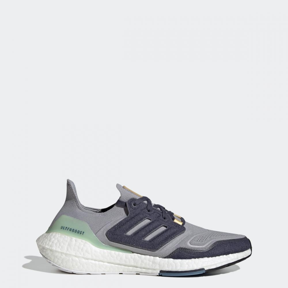 

adidas Мужские кроссовки adidas Ultraboost 22 halo silvershadow темно-синий льняной зеленый