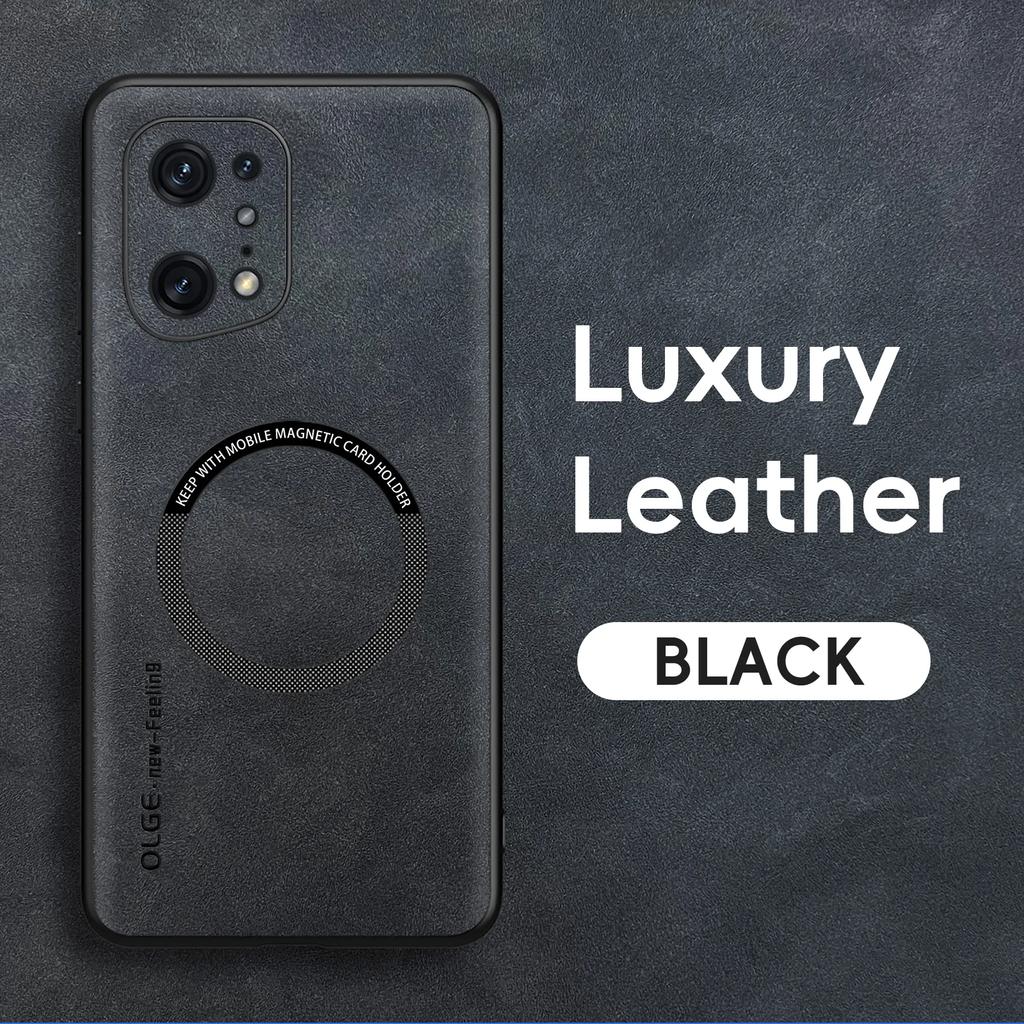 Magnetic Retro Leather Soft Case For OPPO Find X5 Pro X5Pro Wireless Charging Phone Case Cover