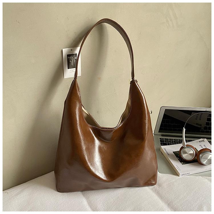 Large Capacity Casual Autumn New Texture Trend Fashion Simple Casual Shoulder Tote Bag Women