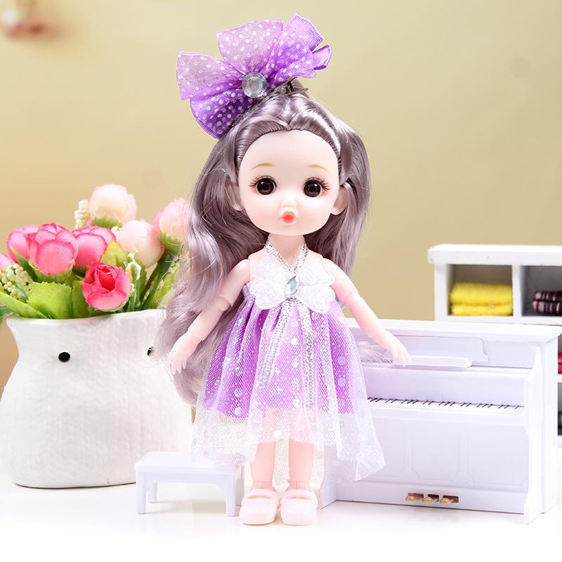 6-inch 13-joint Girls' Doll Toy, 17 Cm Interchangeable Barbie Doll Princess Set, Children's Birthday Gift