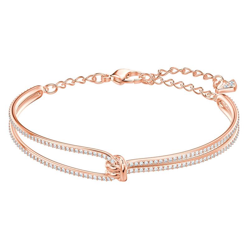 Swarovski Lifelong Series Crystal Twist Artificial Crystal Bracelet Women s Rose Gold Plated 5390818 золотой