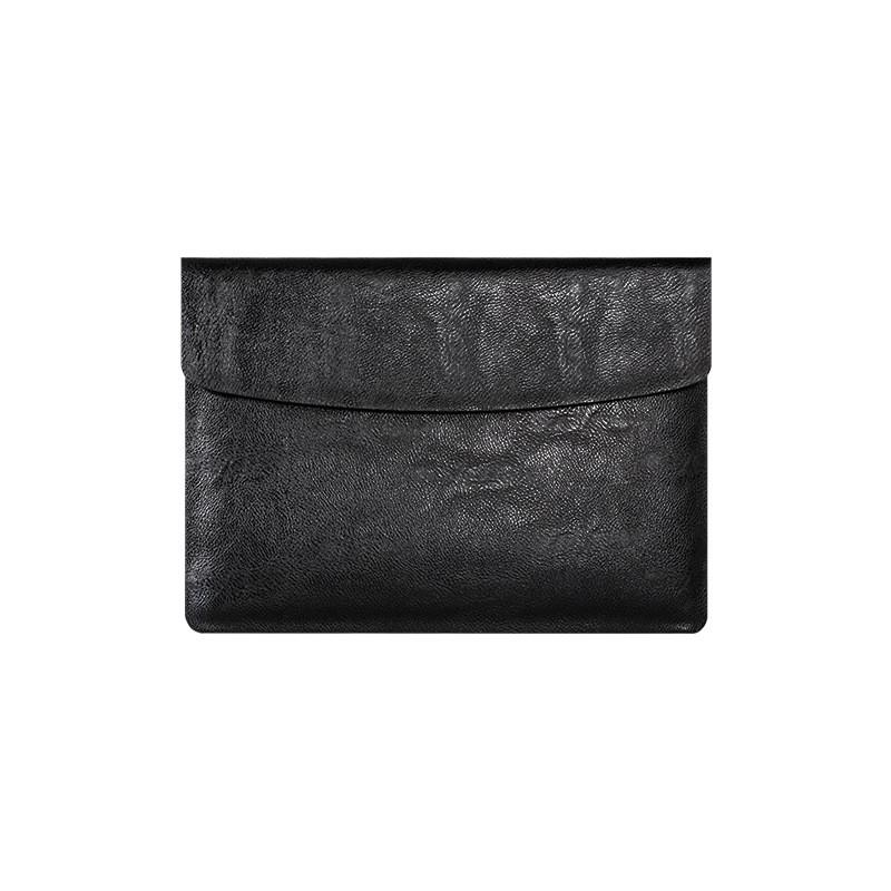 Premium Leather-Style Laptop Sleeve MacBook Air 13 14 16 Inch M1 M2 With Magnetic Flip Cover Shockproof Lining