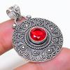 Natural Mozambique Garnet Gemstone 925 Sterling Silver Pendant 1.65" AP-14388