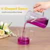 PATIKIL 500ml Glass Measuring Cup, Borosilicate Glass Beaker, Graduated Liquid Measuring Cup, Glass Lid with Straw, V-shaped Spout, for Kitchen and