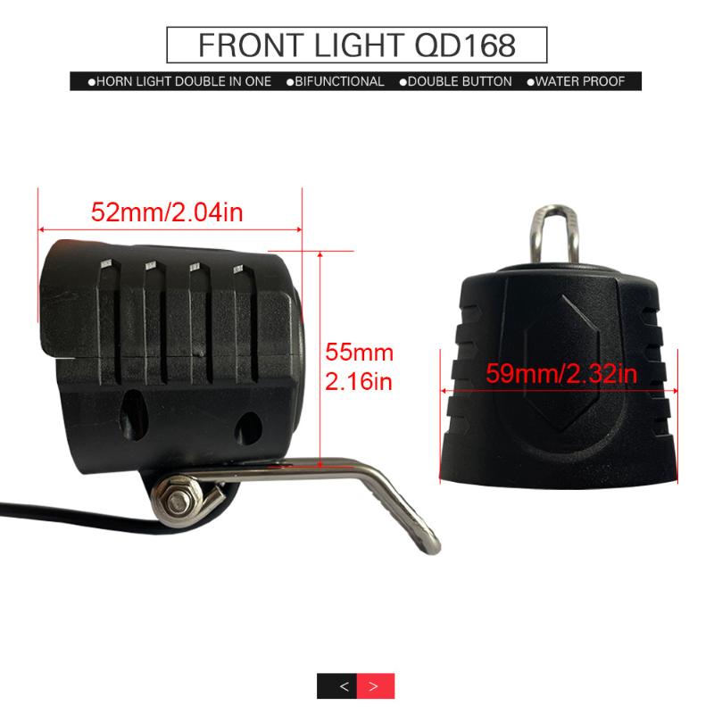 1 Set Electric Bike Front Light Rear Light Dk336 Switch Cable Bike Led Light Set E-Bike Light Switch Turn Tail Light Accessories