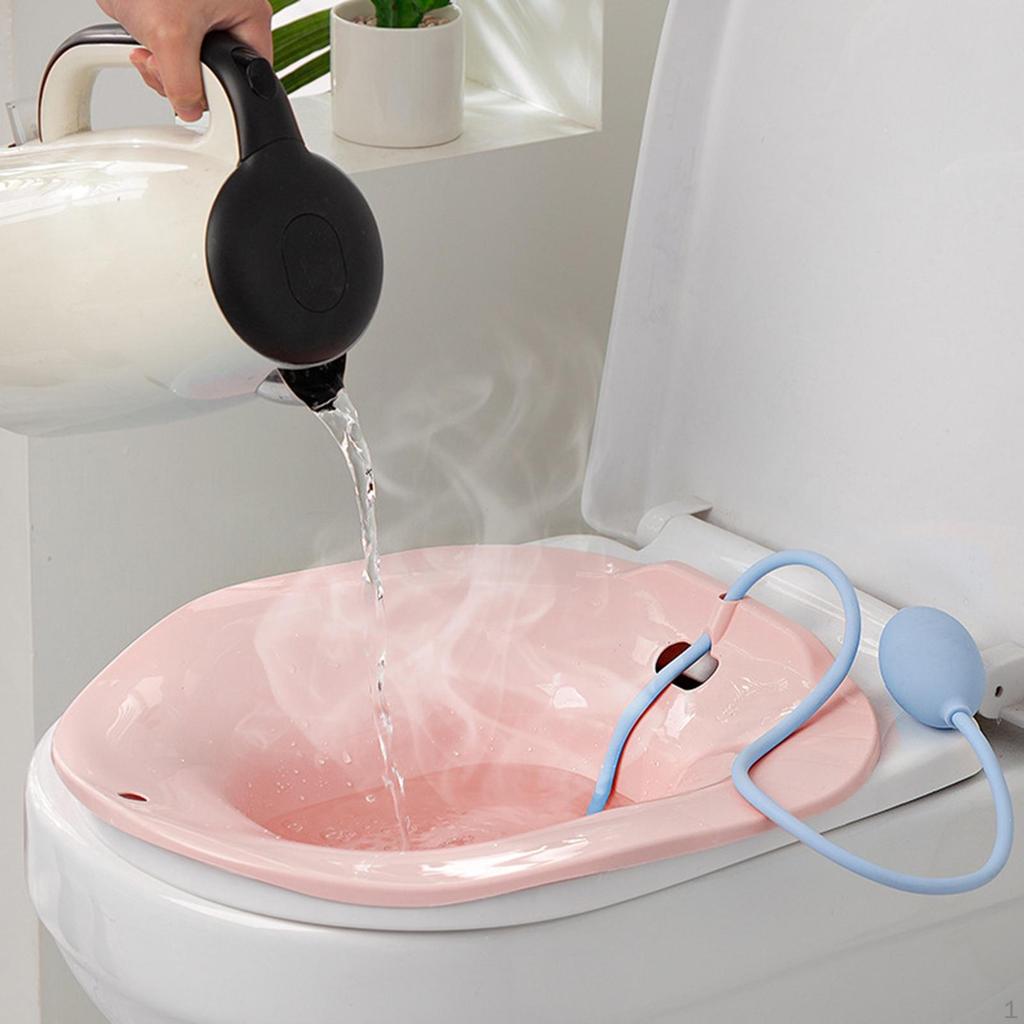 Baie de șezut multifuncțională pentru femei, portabilă, cu scaun lat, robustă, cu duș manual