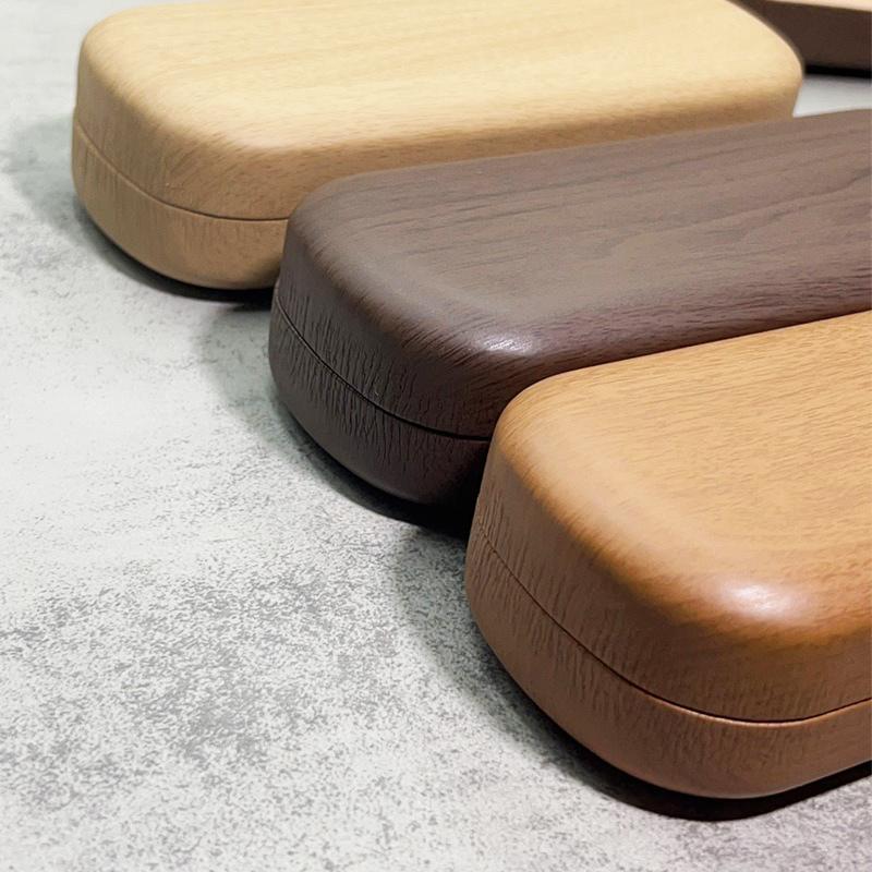 Fashion Waterproof Wood Grain Glasses Box Women Men Portable Reading Glasses Sunglasses Case Eyewear Protector