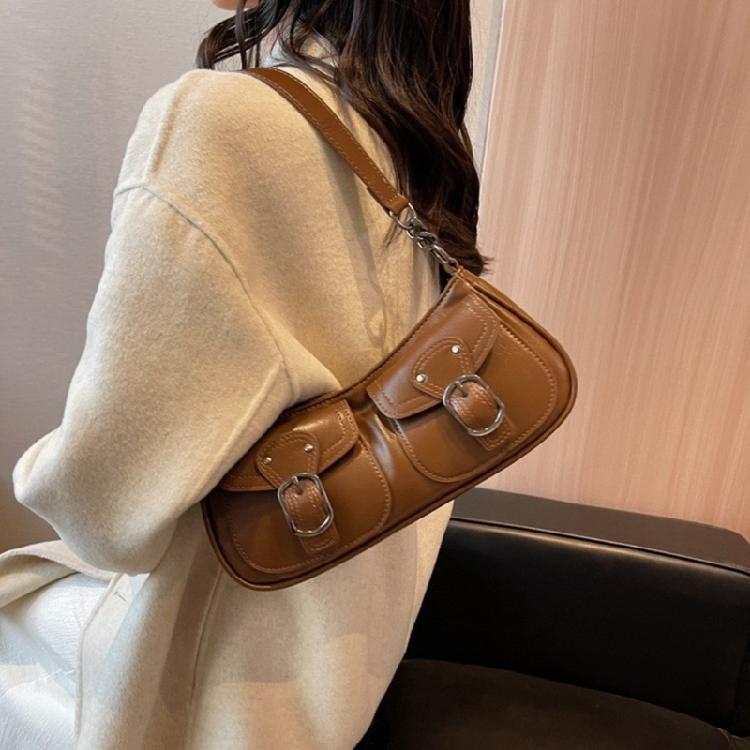 Lady Purse Fashion Underarm Bag for Women Girl Versatile Vintage Shoulder Bags