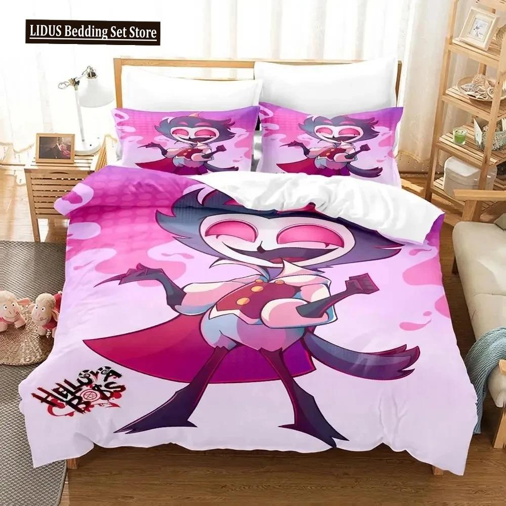 

Аниме Столас Адский Хазбин Отели Босс Постельное белье Мальчики Девочки Твин Queen Size Пододеяльник Наволочка Кровать Мальчики Взрослые AU King 240x210cm