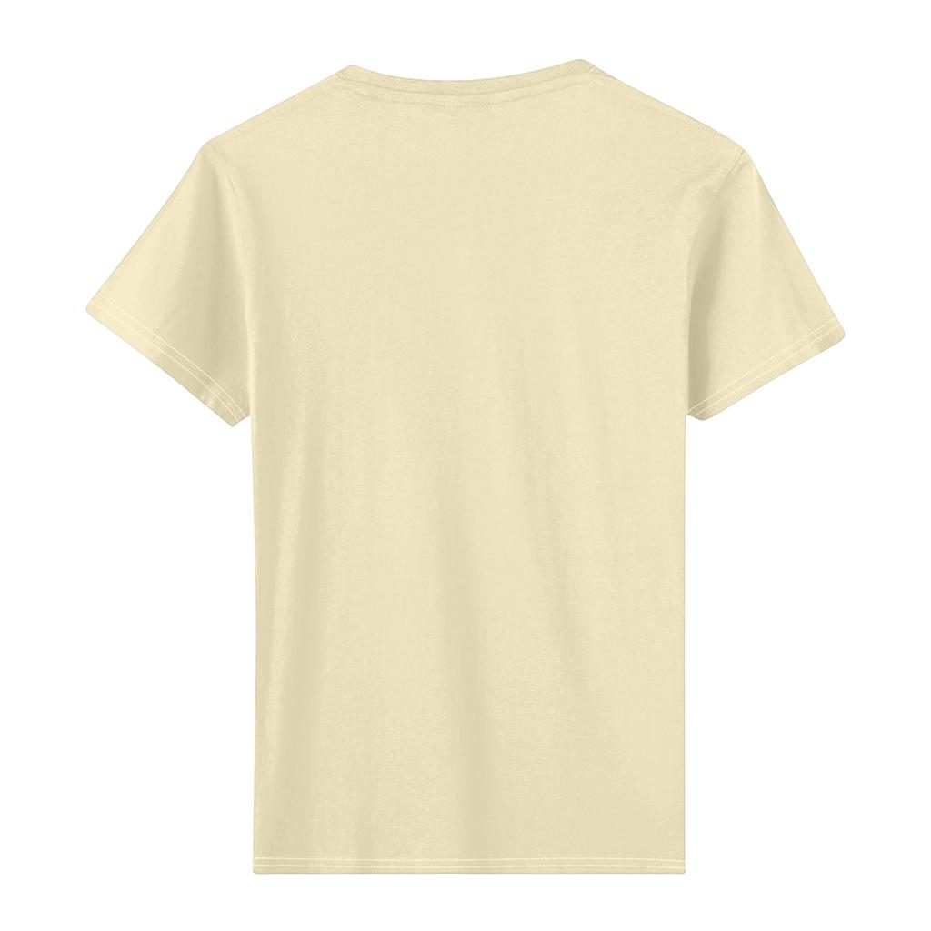 Women's Casual Printed T-shirt Round Neck Pullover Short Sleeve Top