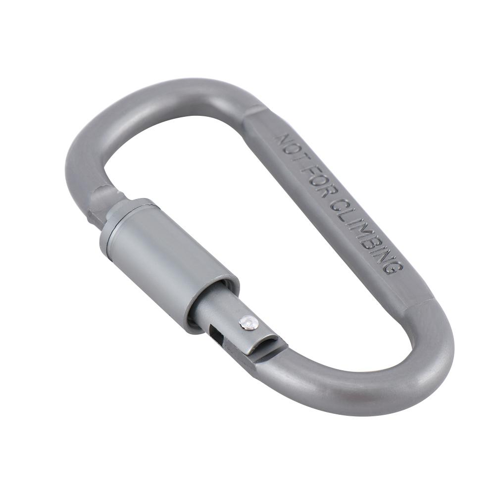 D Shape Outdoor Tools Metal with Lock Climbing Camping Keyring Key Buckle Carabiner Hook