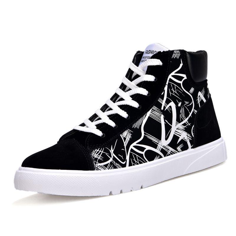 Clearance Autumn/Winter Korean Canvas Men's Color Block Casual Shoes Mid-High Top Trendy Breathable Board Shoes Martin Boots