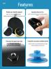 Self-Adhesive Polishing and Backing Pads for Angle Grinder: Wet, Dry, and Stone Options with Connector and Rubber Soft Backing Pad