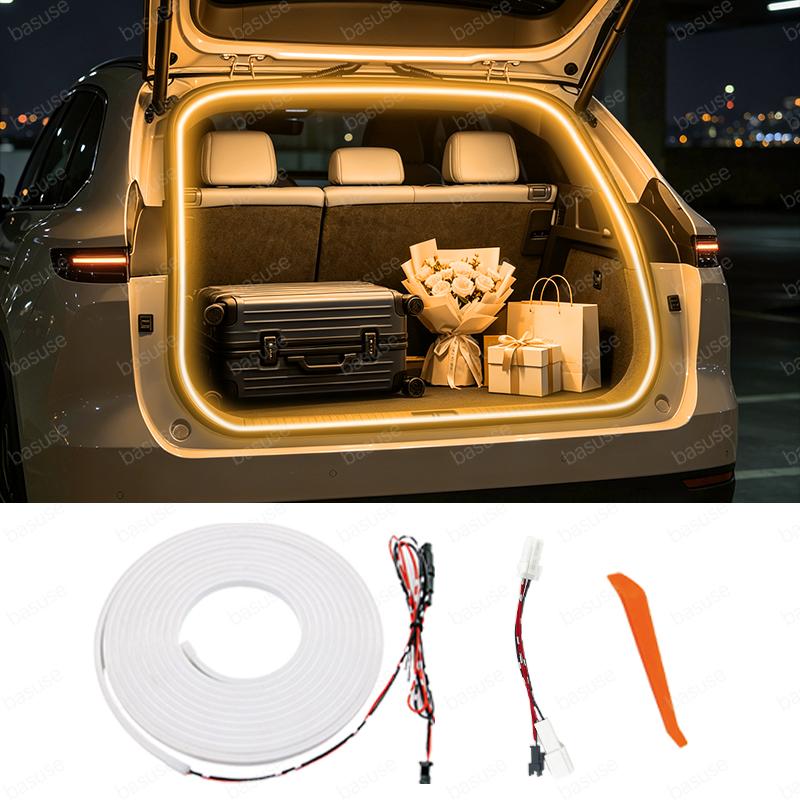 FOR XPENG G6 Trunk Light Modification Light Atmosphere Lights White Warm White Rear Trunk LED Light Bar