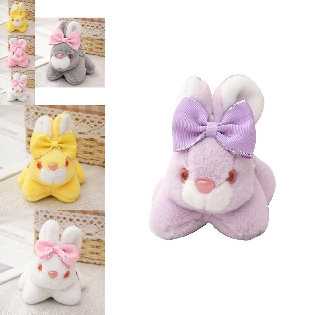 Adorable Bunny Plush Toy Keychain Soft Stuffed Animal Charm Cute Rabbit Doll For Girls Birthday Gift